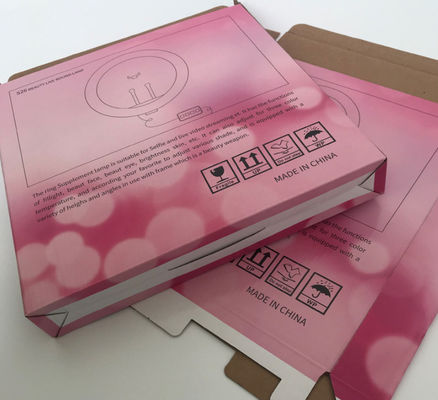 Custom B Flute Electronics Packing Boxes 250gsm For Beauty Light