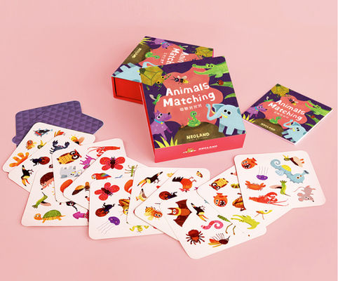 CMYK Printing Animal Matching Cards For Kids Education