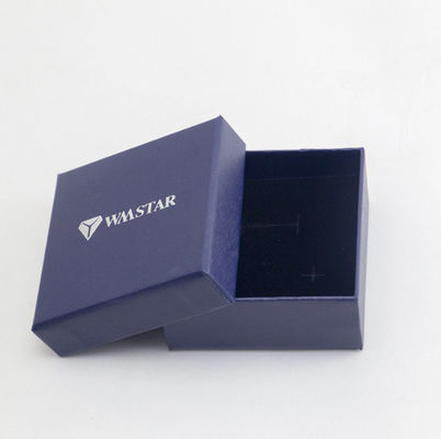 CMYK Printing Square Rigid Cardboard Gift Boxes 150x150x60mm With Silver Foil Stamping