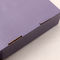 Foldable Purple Corrugated Paper Gift Packaging Box Silver Foil Stamping
