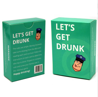 Customized 100 Cards 300gsm Coated Paper Drinking Card Games 63x88mm