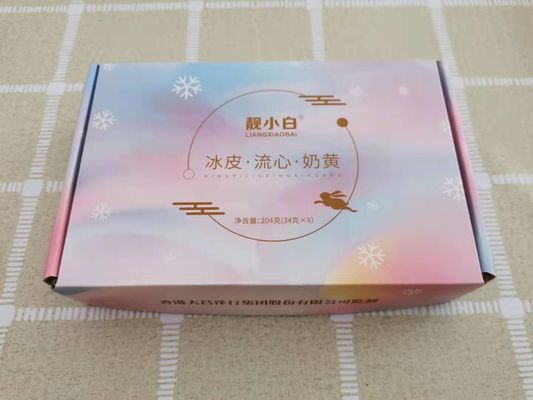 CMYK Colorful Printed Mooncake Cardboard Package Boxes E Flute Corrugated
