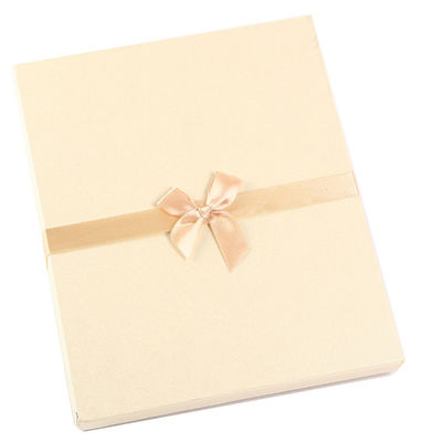 AI Rigid Cardboard Gift Boxes Ivory Luxury Paper Box