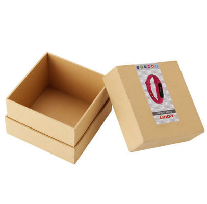 Foam Insert Square Kraft Electronics Packaging Box 120*120*100mm