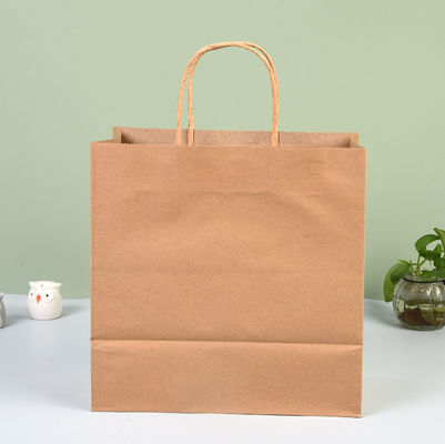 Food Grade Take Away Kraft Paper Shopping Bags White Card Paper Bags
