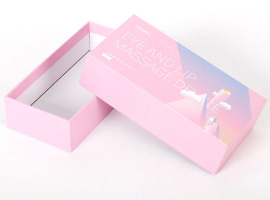 2mm Rigid Cardboard Gift Boxes Pink Printed Recyclable For Cosmetics