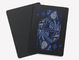 CMYK Printing Blue And Black Plastic Poker Cards Waterproof