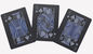 CMYK Printing Blue And Black Plastic Poker Cards Waterproof