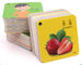 Square Shape Rigid Cardboard Kids Education Flash Cards 2mm Thick
